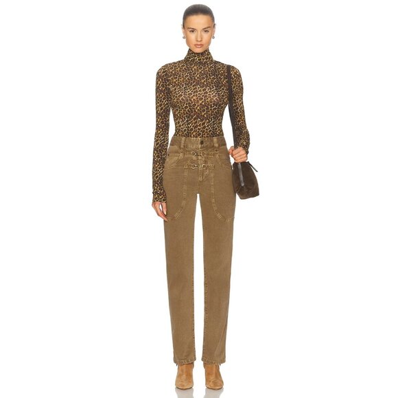 Isabel Marant Joyela Top in Leopard Animal Print Long Sleeve 38 NWT $390 - Picture 4 of 4